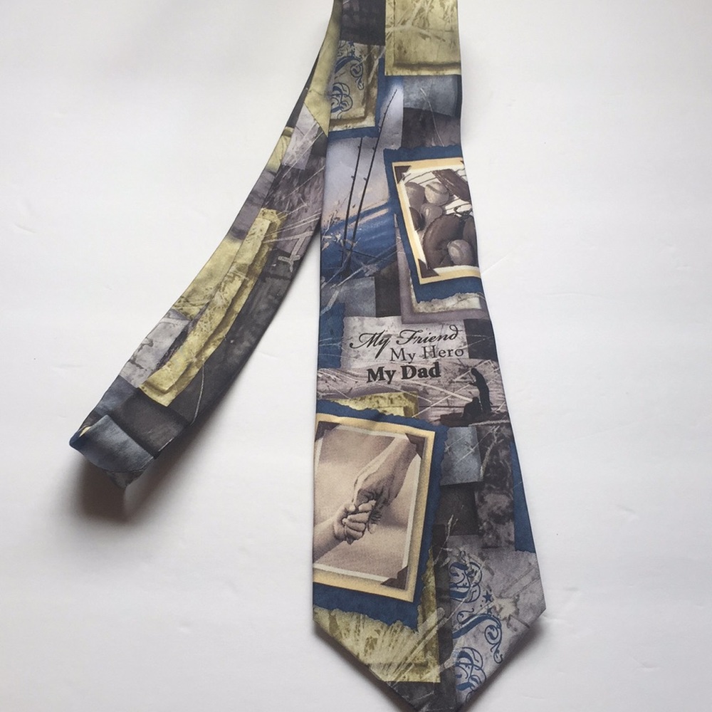 My Friend My Hero My Dad Silk Tie By Larson